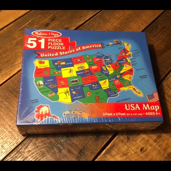 Mellisa & Doug United States of America Map children’s Floor puzzle - Picture 1 of 6